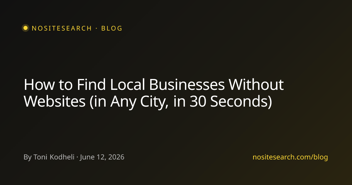 How to Find Local Businesses Without Websites (in Any City, in 30 ...
